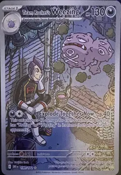 Pokemon Team Rockets Weezing 199/182 Illustration Rare Destined Rivals EN NM - Image 1