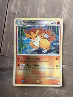 Pokemon SANDSLASH 29/123 REVERSE HOLO RARE | NEAR MINT | HGSS | 2010 - Image 1