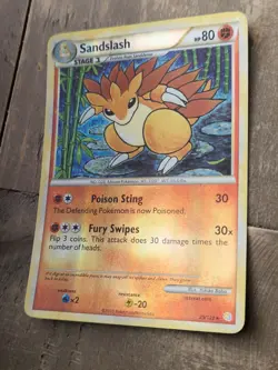 Pokemon SANDSLASH 29/123 REVERSE HOLO RARE | NEAR MINT | HGSS | 2010 - Image 2