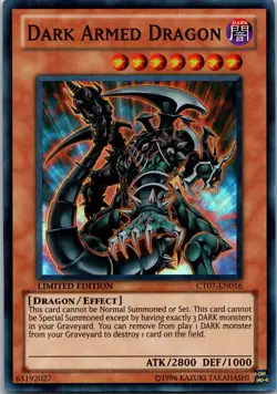 Yugioh Dark Armed Dragon CT07-EN016 Limited Edition Super Rare NM - Image 1