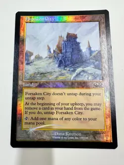 Forsaken City FOIL Planeshift PLD Land Rare MAGIC MTG CARD - Image 1