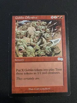 Magic Mtg Urza's Saga Goblin Offensive moderately played - Image 1