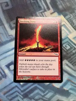 MTG Foil Seething Song EX/LP+ Mirrodin - Image 1