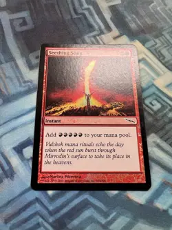 MTG Foil Seething Song EX/LP+ Mirrodin - Image 2