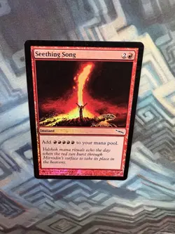 MTG Foil Seething Song EX/LP+ Mirrodin - Image 3