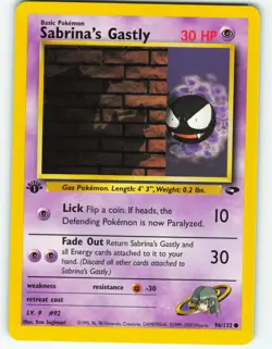 Sabrina's Gastly - 1st Edition - 96/132 Gym Challenge - Pokemon TCG - 2000 - Image 1