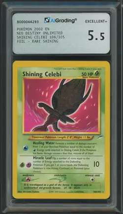 Shining Celebi 106/105 - Pokemon Neo Destiny Unlimited - AiGrading 5,5 - Image 1