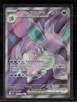 Pokemon 2025 Destined Rivals Team Rocket's Nidoking EX SR #216/182 - Image 1