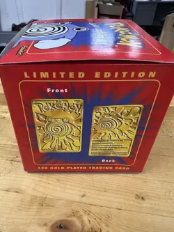 Pokemon POLIWHIRL 23K Gold Plated Trading Card 1999 Burger King Promo SEALED - Image 2