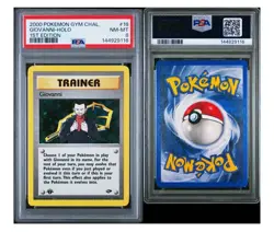 2000 Pokemon Giovanni 1st Ed 18/132 Gym Challenge Holo PSA 8 - Image 3