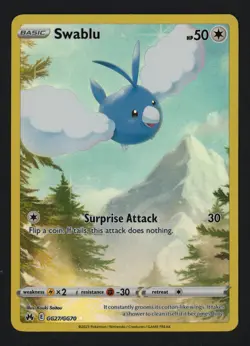 Swablu GG27/GG70 Crown Zenith: Galarian Gallery Ultra Rare Pokemon TCG - Image 1