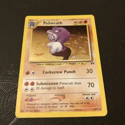 Pokemon Poliwrath 9/75 Holo Rare Neo Discovery Card WOTC Unlimited - Image 1