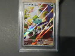 Bulbasaur 143/142 Illustration Rare Pokemon 2024 Stellar Crown PSA 9 NINE DIGIT - Image 2