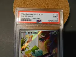Bulbasaur 143/142 Illustration Rare Pokemon 2024 Stellar Crown PSA 9 NINE DIGIT - Image 3