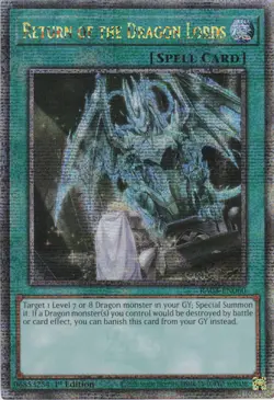 Return of the Dragon Lords (Quarter Century Secret Rare) RA03-EN060 Yu-Gi-Oh NM - Image 1