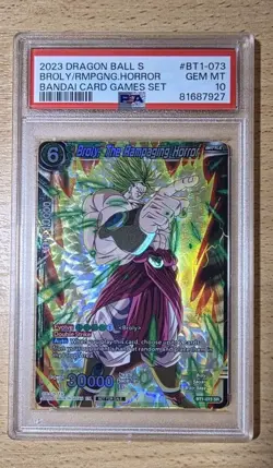 Dragon Ball Super Gen Con 2023 Promo Broly, The Rampaging Horror #BT1-073 PSA 10 - Image 1