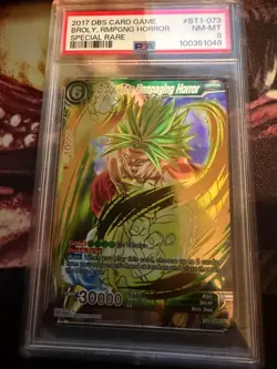MINT Broly, The Rampaging Horror PSA 8 SPR BT1-073 Dragon Ball Super DBS - Image 1