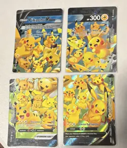 Pokemon Pikachu V-UNION Celebrations Promo Holo- all 4 Cards - Image 1