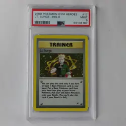 PSA9 Lt. Surge 17/132 - Graded Gym Heroes Holo - WOTC - Pokemon Card - HD Photos - Image 1