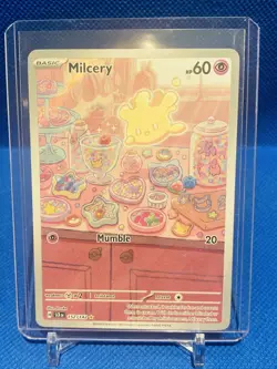 Pokemon Milcery TCG Card 152/142SV07: Stellar Crown Holo Illustration Rare - Image 1