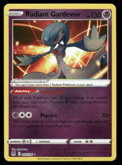 Pokemon Cards Radiant Gardevoir 069/196 Lost Origin Radiant Rare NM - Image 1