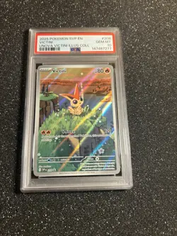 2025 Pokemon SVP 208 Victini PSA 10 Graded Illustration Rare Promo Unova - Image 1