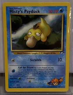 Pokemon TCG Misty's Psyduck Gym Heroes 54/132 Regular Unlimited Uncommon - Image 1