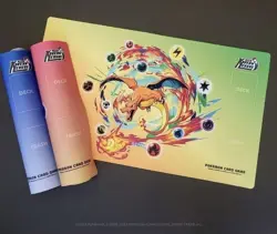 Pokemon KOREA WINTER FESTA Playmat FOR KOREAN LEAGUE CHARIZARD LUGIA PIKACHU - Image 1