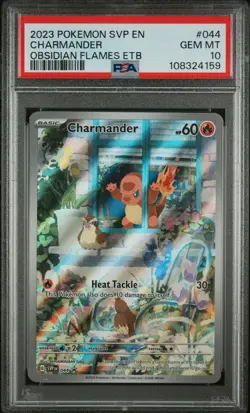2023 POKEMON SVP EN-SV BLACK STAR PROMO #044 CHARMANDER PSA 10 - Image 1