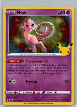 Pokemon TCG Mew Holo - 011/025 - Celebrations - Image 1