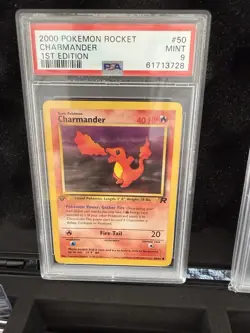 2000 Pokemon Rocket 1st Edition Charmander and Squirtle PSA 9 - Image 2