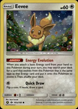 Eevee 101a/149 Common Holo Sun & Moon Alternate Art Promo LP - Image 1