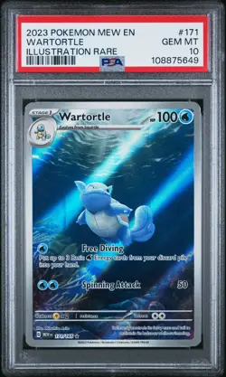 2023 POKEMON MEW EN-151 #171 WARTORTLE PSA 10 - Image 1