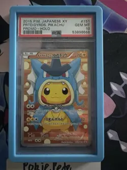 PSA 10 Pokemon TCG Pikachu Pretend Gyarados Poncho Promo 151/XY-P Japanese - Image 3