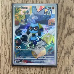 Pokemon Riolu TCG Scarlet Violet Base Set Holo Card 215/198 Illustration Rare - Image 1