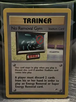 Pokemon TCG No Removal Gym Stadium Card Trainer Rare 103/132 Gym Heroes WOTC LP - Image 1