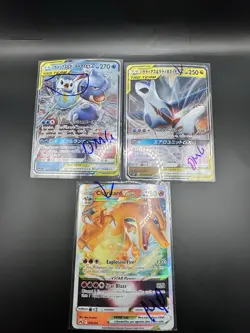 Pokemon Card Lot 3, Japanese Blastoise Latias & English Charizard (DMG cards) - Image 1