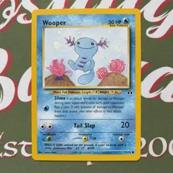 Wooper 71/75 Neo Discovery Pokemon Card TCG Vintage 2000 Single Yukiko Baba Art - Image 1