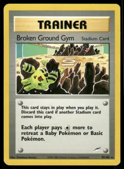 Pokemon Cards Broken Ground Gym 92/105 Neo Destiny WOTC Rare NM - Image 1
