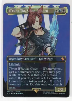 MTG Final Fantasy Commander Surge Foil Mythic #0211 G'raha Tia Scion Reborn - Image 1