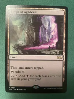 2025 Crypt of Agadeem NM Commander: Tarkir: Dragonstorm 354 MTG Regular Rare - Image 1