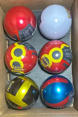 Nintendo Pokemon Pokeball 6 Tin Case G25 Costco Bundle 18 Packs Brand New - Image 1