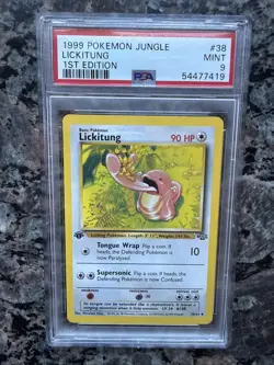1999 POKEMON JUNGLE 1ST EDITION #38 LICKITUNG PSA 9 Non Holo Uncommon - Image 1