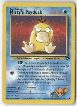 Pokemon Misty's Psyduck 090/132 Unlimited Gym Challenge Common - Image 1