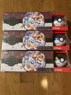 Pokemon 2025 Holiday Calendar New Factory Sealed 2 Pack - Costco Exclusive - Image 1