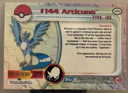 2000 Topps Pokemon TV Animation Edition Series 3 Non Holo #144 Articuno - Image 2