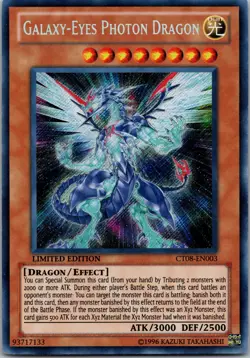 Yugioh Galaxy-Eyes Photon Dragon CT08-EN003 Limited Edition Secret Rare NM - Image 1