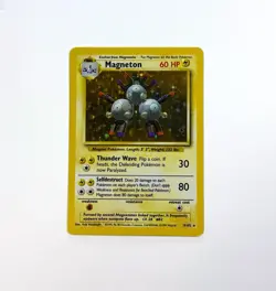 Pokemon TCG Magneton Holo 9/102 Base Set Unlimited WOTC Vintage MP/LP 1999 - Image 3