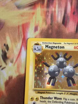 Pokemon TCG Base Set Magneton 9/102 Holo Rare Unlimited MP - Image 3