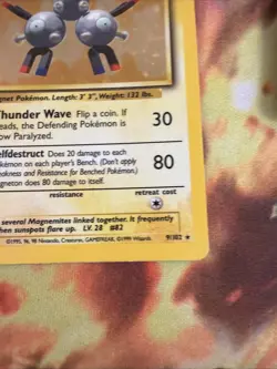 Pokemon TCG Base Set Magneton 9/102 Holo Rare Unlimited MP - Image 5